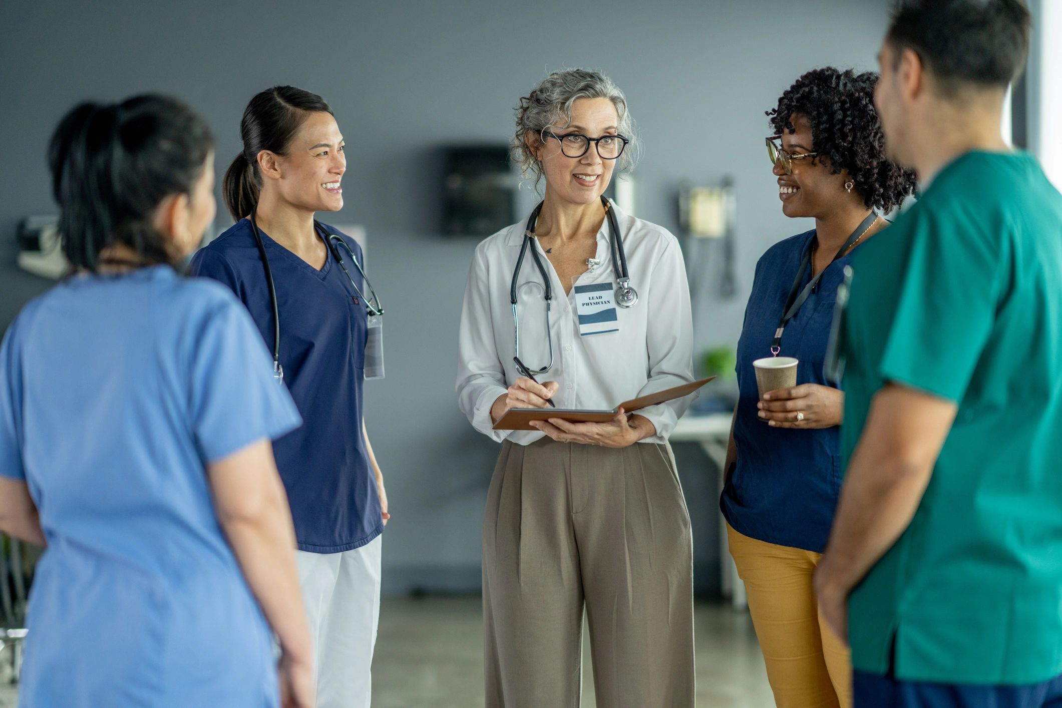 medical professionals working together